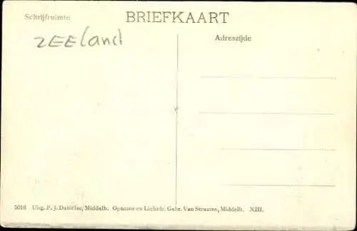 Ak Oud Vossemeer Zeeland Niederlande, Überschwemmung 13. März 1906