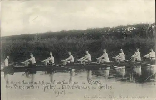 Ak Gent Gent Ostflandern, Royal Nautical Club, Nautischer Sport 1907