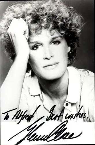 Ak Schauspielerin Glenn Close, Portrait, Autogramm