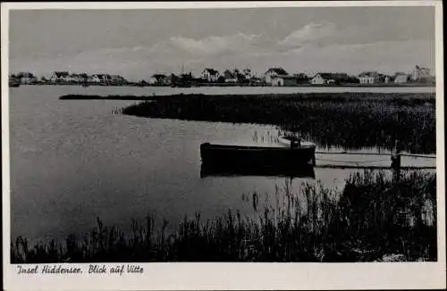 Ak Vitte Insel Hiddensee, Gesamtansicht, Boot