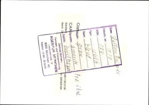 Ak Schauspieler Rainer Steffen, Portrait, Autogramm