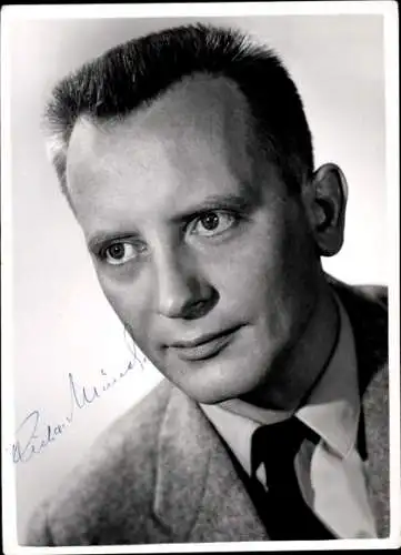 Ak Schauspieler Richard Münch, Portrait, Autogramm