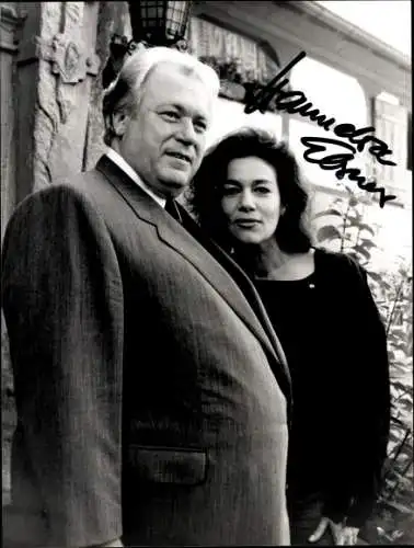 Ak Schauspielerin Hannelore Elsner, Schauspieler Günter Strack, Portrait, Autogramm