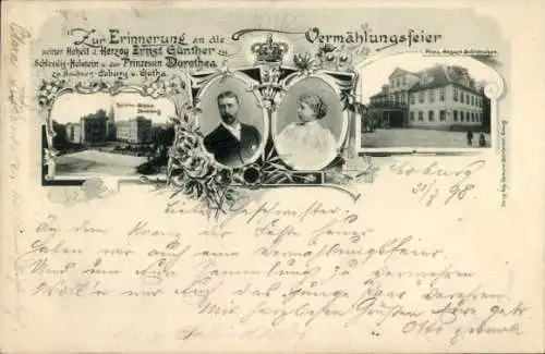 Ak Herzog Ernst Günther zu Schleswig-Holstein, Prinzessin Dorothea zu Sachsen-Coburg-Gotha