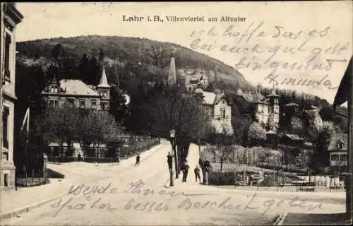 Ak Lahr im Schwarzwald Ortenaukreis, Villenviertel, Altvater