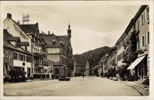 Ak Wolfach im Schwarzwald, Straße, Hotel Krone