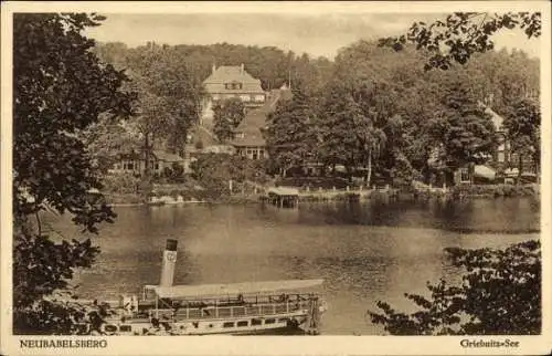 Ak Klein Glienicke Neubabelsberg Potsdam, Griebnitzsee, Dampfer