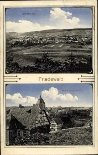 Ak Friedewald in Hessen, Blick vom Schloss, Totalansicht