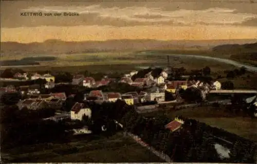 Ak Kettwig vor der Brücke Kettwig Essen im Ruhrgebiet, Gesamtansicht