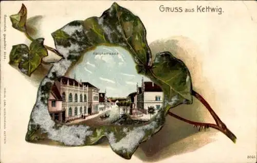 Efeublatt Litho Kettwig Essen im Ruhrgebiet, Hauptstraße