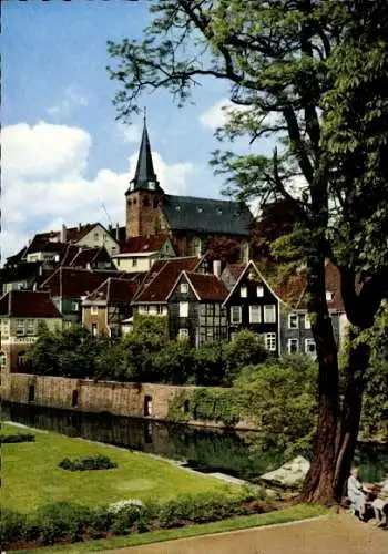 Ak Kettwig Essen im Ruhrgebiet, Altstadt, Kirche