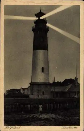 Ak Nordseeinsel Helgoland, Leuchtturm in Betrieb