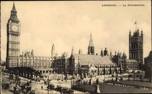 Ak City of Westminster London England, Die Houses of Parliament