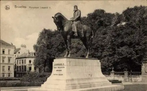 Ak Bruxelles Brüssel, Denkmal von Leopold II