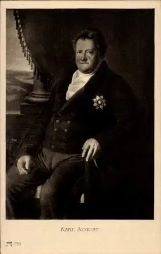 Künstler Ak Kolbe, H., Karl August von Sachsen-Weimar-Eisenach, Ackermann 1789