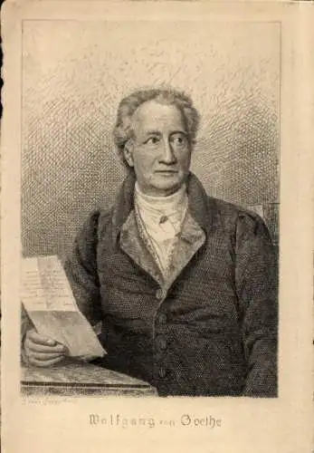 Künstler Ak Schriftsteller Johann Wolfgang von Goethe, Portrait