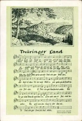 Lied Ak Thüringer Land, Karl Müller, Herbert Roth