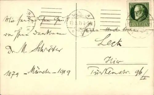 Foto Ak Mann im Arbeitszimmer, Porträt am Schreibtisch, Gemälde