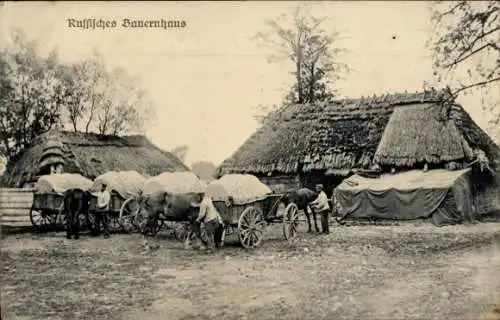 Ak Russland, Bauerngehöft