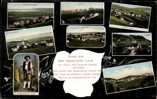 Ak Appenzell Stadt Kanton Innerrhoden, Gruss aus dem Appenzellerland