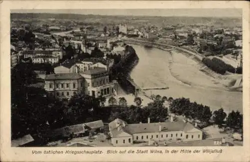 Ak Vilnius Wilna Litauen, Wilija, Neris, Stadtpanorama