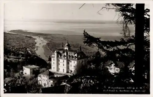 Ak Walzenhausen Kt. Appenzell Ausserrhoden Schweiz, Bad Hotel und Kurhaus mit Bodensee