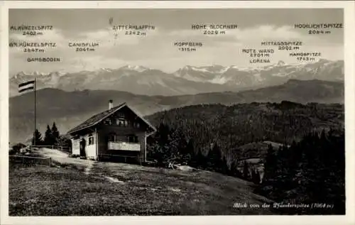 Ak Bregenz am Bodensee Vorarlberg, Hütte auf der Pfänderspitze