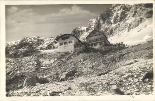 Ak Garmisch Partenkirchen in Oberbayern, Knorrhütte, Zugspitze