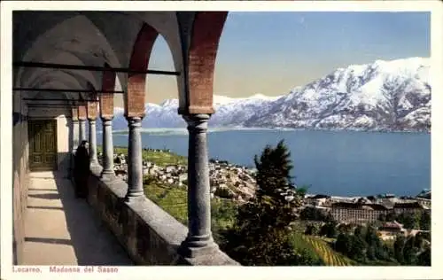 Ak Locarno Kanton Tessin Schweiz, Madonna del Sasso