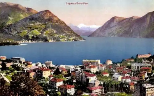 Ak Paradiso Lugano Kanton Tessin, Panorama