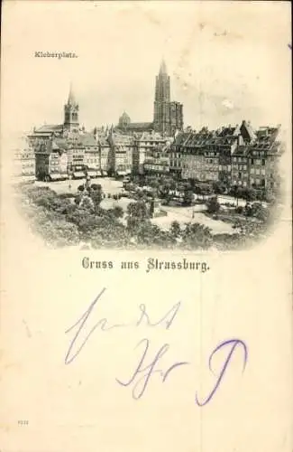 Ak Straßburg Elsass Bas Rhin, Kleberplatz