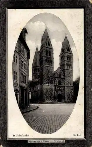 Ak Sélestat Schlestadt Schlettstadt Elsass Bas Rhin, St. Fideskirche