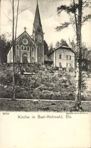 Ak Le Hohwald Elsass Bas Rhin, Kirche in Bad-Hohwald