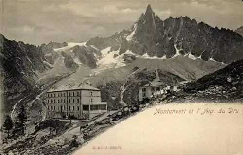 Ak Haute Savoie, Montanvert et l'Aigle du Dru, Hotel