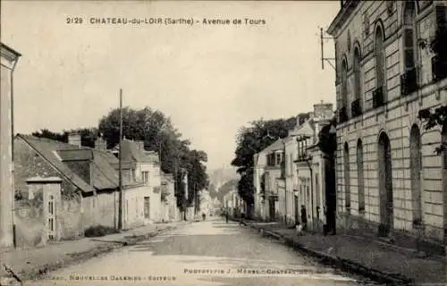 Ak Château du Loir Sarthe, Avenue de Tours