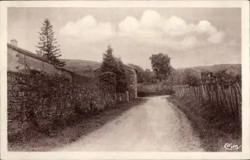 Ak Bourgvilain Saône et Loire, Route de Montval