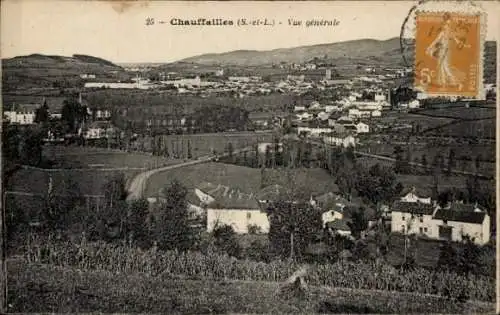 Ak Chauffailles Saône et Loire, Gesamtansicht der Stadt