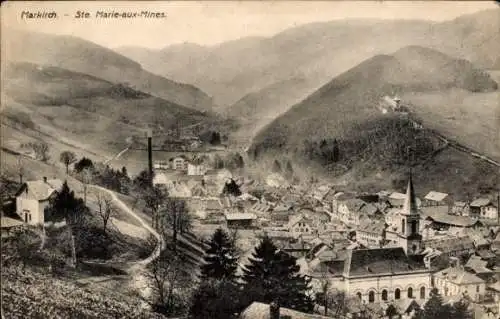 Ak Sainte Marie aux Mines Markirch Elsass Haut Rhin, Totale