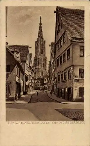 Ak Ulm an der Donau, Walfischgasse, Münster