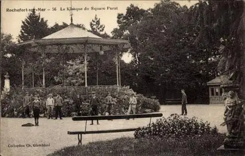 Ak Rochefort sur Mer Charente Maritime, Le Kiosque du Square Parat