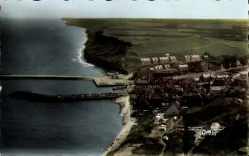 Ak Port en Bessin Calvados, La France Vue du Ciel, vue d'ensemble