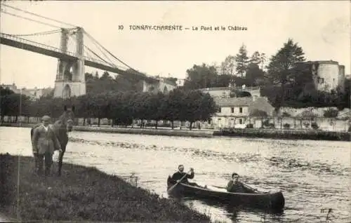 Ak Tonnay Charente en Charente Maritime, Le Pont, Le Chateau