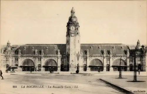 Ak La Rochelle Charente Maritime, La Nouvelle Gare