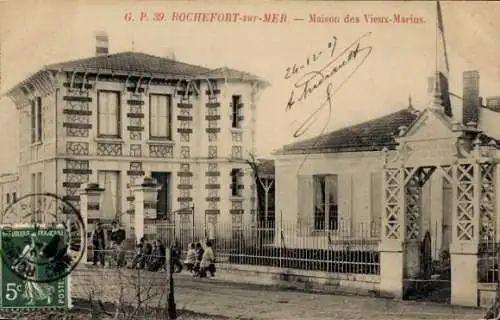 Ak Rochefort sur Mer Charente Maritime, Maison des Vieux Marins