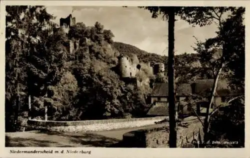 Ak Niedermanderscheid Manderscheid in der Eifel, Niederburg