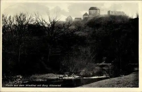 Ak Wied Neustadt an der Wied, Burg Altenwied, Gasthof mit Pension zur Wiedmühle