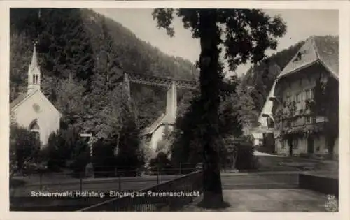 Ak Breitnau im Schwarzwald, Höllental, Höllsteig, Eingang zur Ravennaschlucht