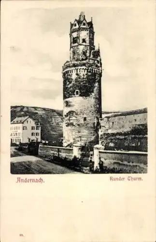 Ak Andernach am Rhein, Runder Turm