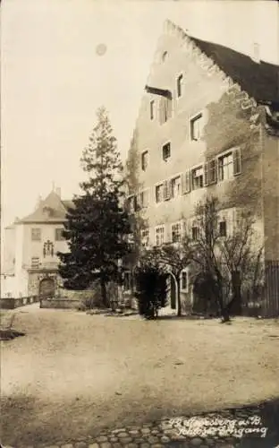 Foto Ak Meersburg am Bodensee, Schloss, Eingang