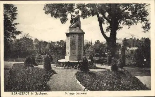 Ak Bernstadt auf dem Eigen Sachsen, Kriegerdenkmal